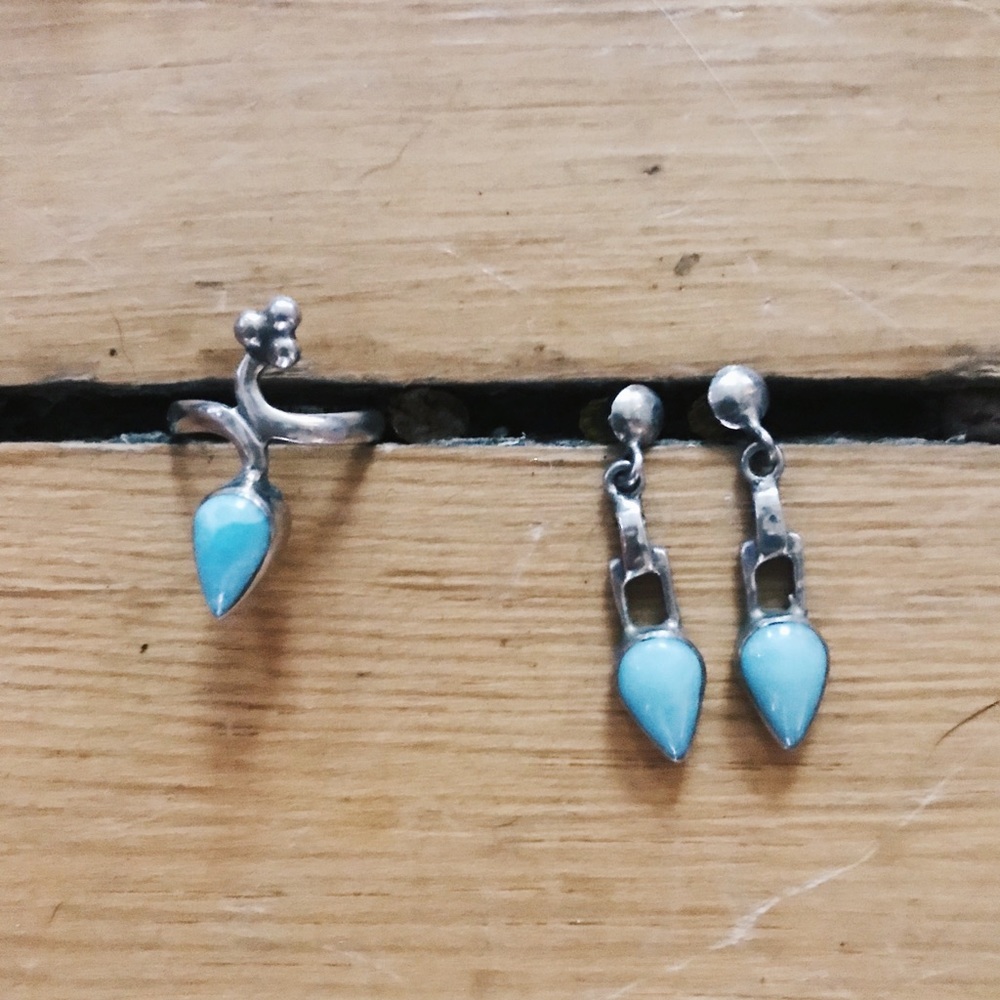 Sterling Silver Ring/Earrings Set ✨
